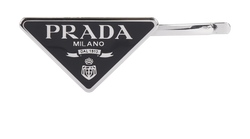 Prada Triangle Hair Clip, Brass, Black, MII, B, 3*